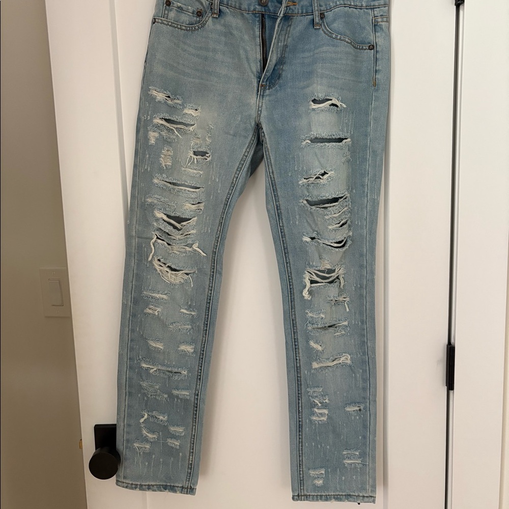 Rag & bone Dre boyfriend Jean in Thrasher size 28